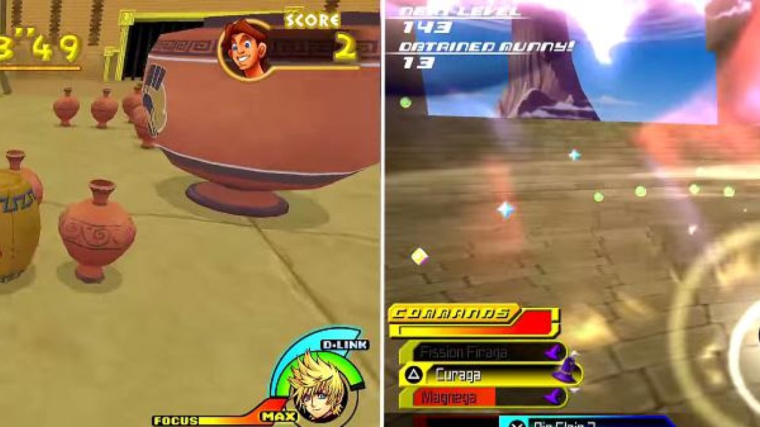 You can use the barrels (left) during Break the Urn to take out the urns quickly. Later, be sure to use Hercules (right) to clear out as many enemies at once.