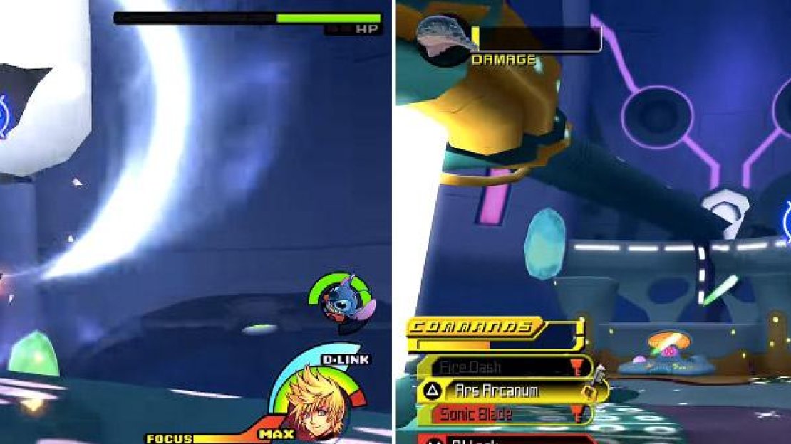Metamorphosis uses a lot of attacks that rush you (left) but they can be guarded or dodged easily. It can also turn invisible (right) so make sure to keep locked on at all times.