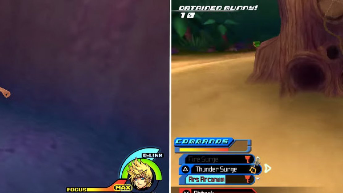 There are a few chests (left) that need a little searching for. To find the hideout, look for this tree (right).