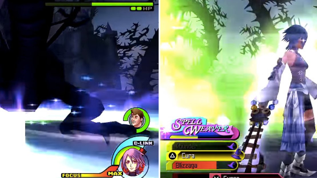 The Dragon will stomp the ground (left) multiple times over. You can either jump before it hits or block most of the damage. When it uses its Flame Breath, run over to Philip before you get too injured (right) and use Selfless Prince to banish the flames.