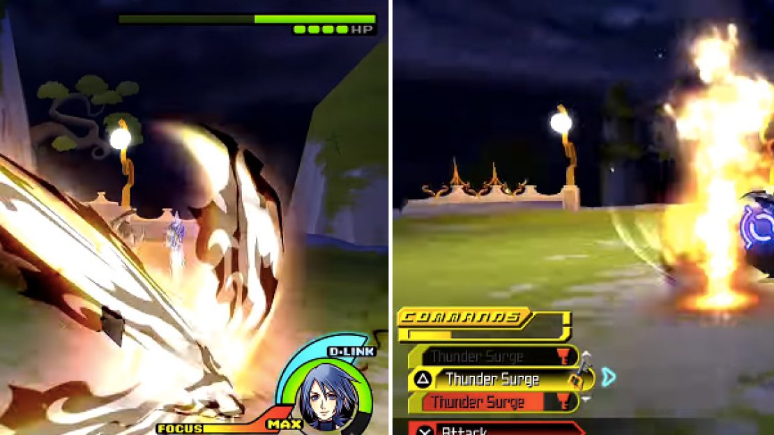 After the Figure has used a big attack (left) there will be a small opening for you to deal some damage. Be quick! You will spend most of the battle dodging like crazy, especially when he turns himself into flames (right).