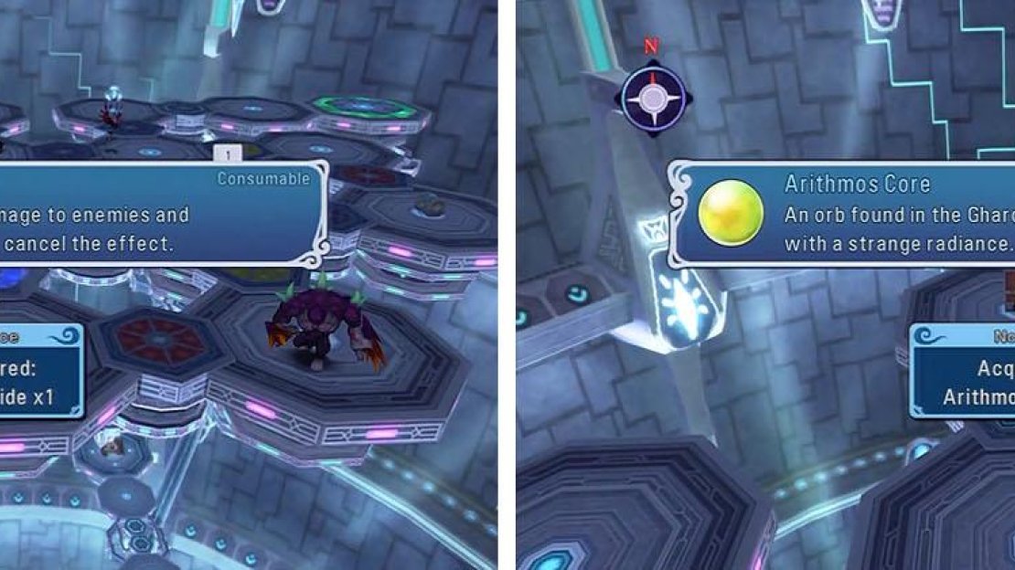 Make your way through the colored puzzle to get 3 treasures, including the Arithmos Core.
