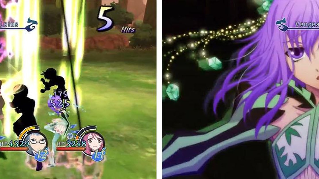 Use Asbel’s Aurora Lotus to avoid damage while dealing AOE damage to any of the Little Queens in the vicinity (left). Just make sure to avoid her Mystic Arte, Purification (right).