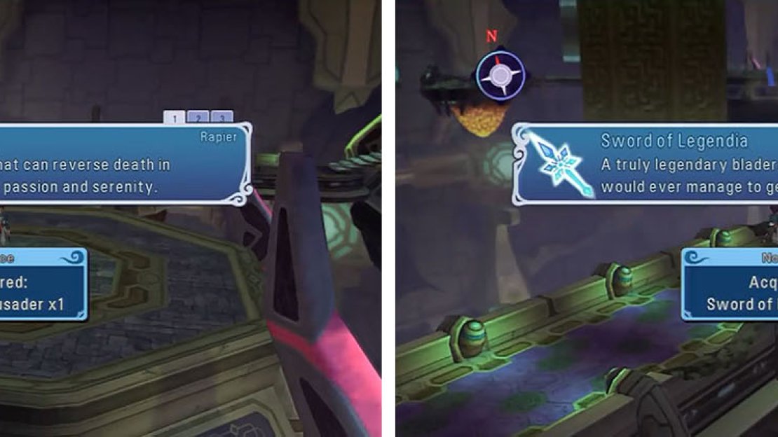 Make your way through the shaft to get the two Tales of themed weapons.