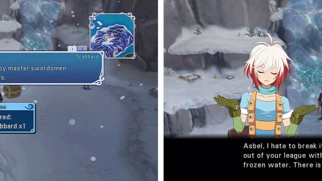 The eastern path leads to some chest and the Icedrop Flowers discovery for a skit.