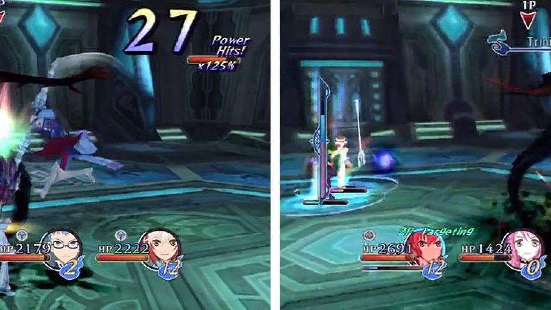 Lambda is easy to combo, so focus on chaining attacks (left). Make sure to avoid his swipe attacks, as well as his black aura (right).