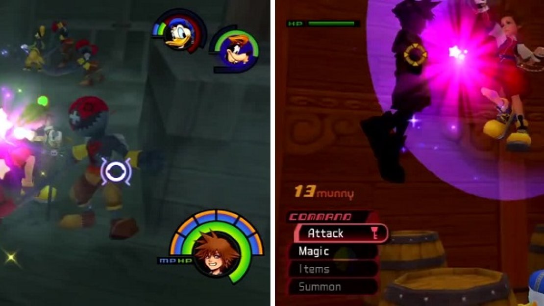 Pirates are easy enough, but can be a pain in a group (left). Anti-Soras can be annoying as they fly through the air (right).