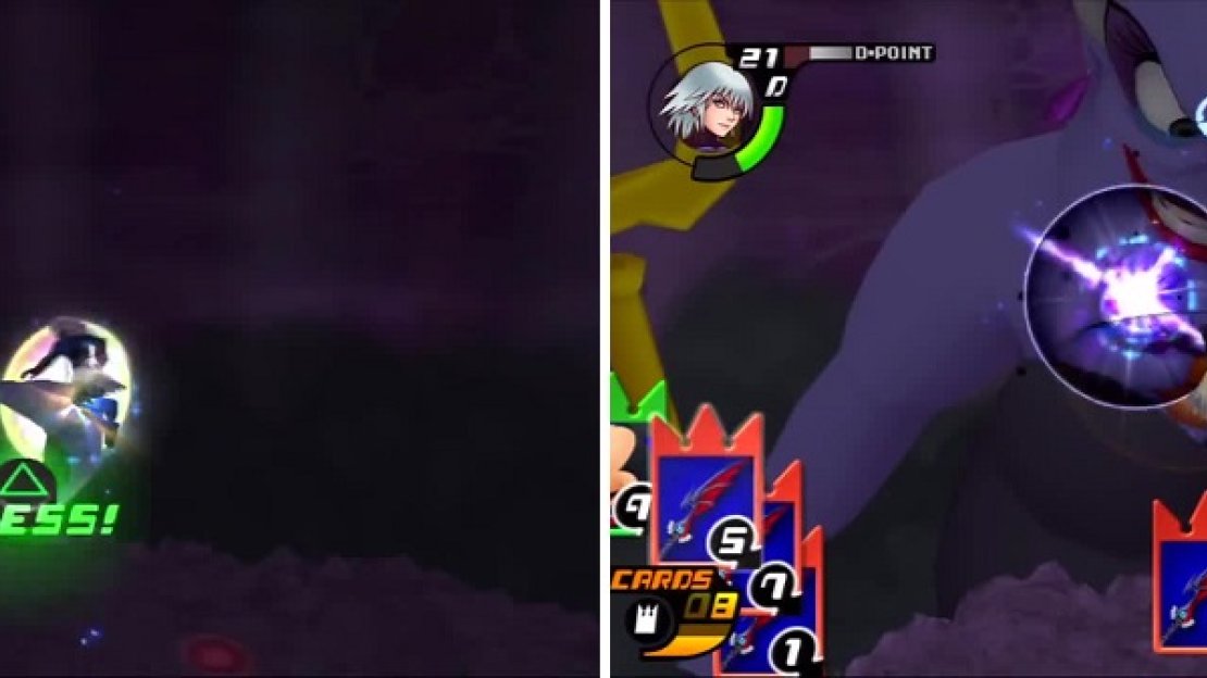 Dark Break can deal decent damage to the tentacles (left). Once the tentacles are finished, Ursula leans in for easy shots (right).