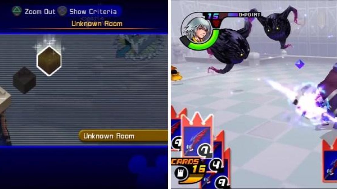 Take a look at the floor layout and you notice it is small (left). Take advantage by picking fights and leveling up (right).