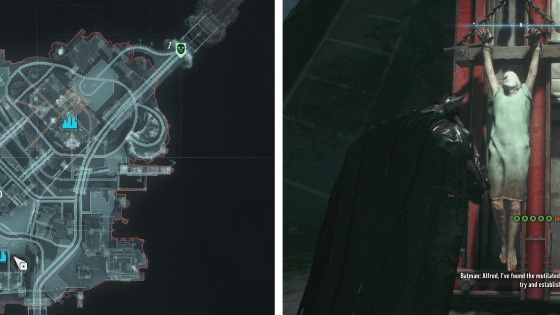 The bodies on Bleake Island can be found at these locations (left). All of the bodies appear chained to walls (right).