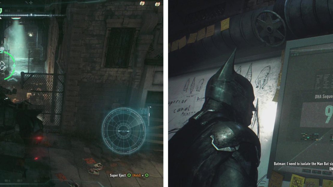 Head to Chinatown to find the lab (left). Inside you’ll need to complete a mini-game (right) to progress.