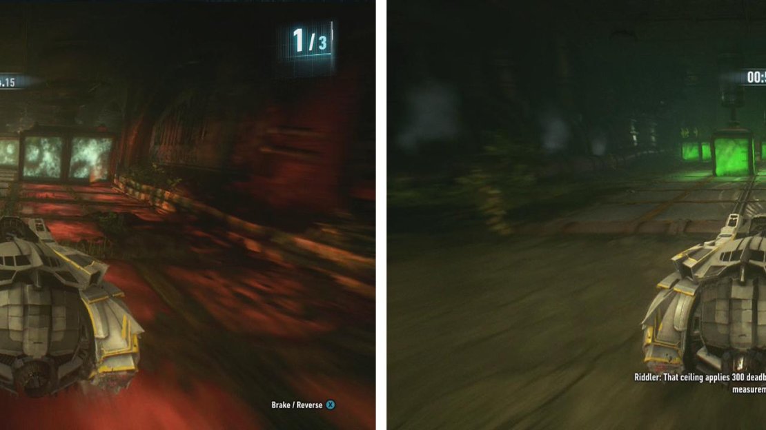 The red and white tiles can toggle crushing floors (left) but you won’t be able to control the green ones (right).