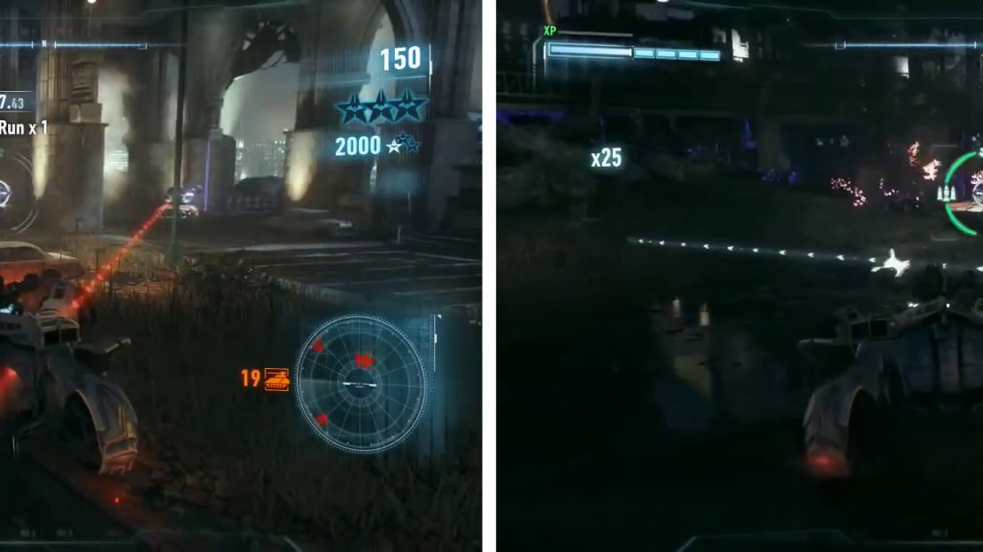 Defeat the Rattlers (left) as they show up and unleash a Missile Barrage once your special is full (right)