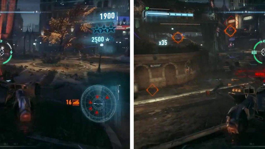 Target the Mambas (left) as a priority. Use a Missile Barrage to defeat several enemies at once (right).