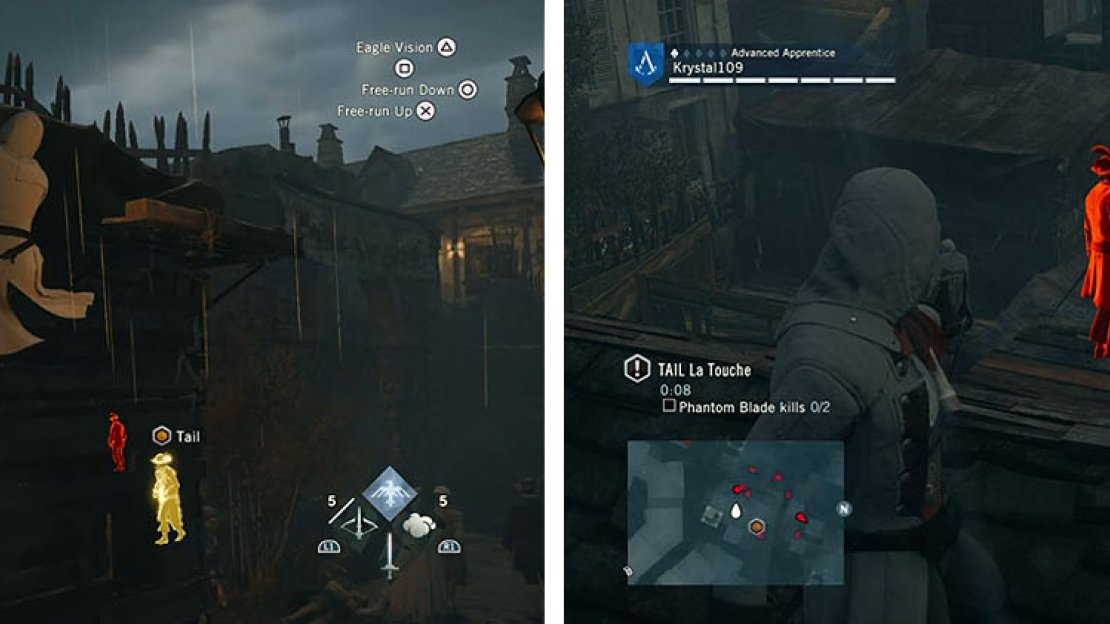 Climb to the rooftops and take out the guards before they spot you.