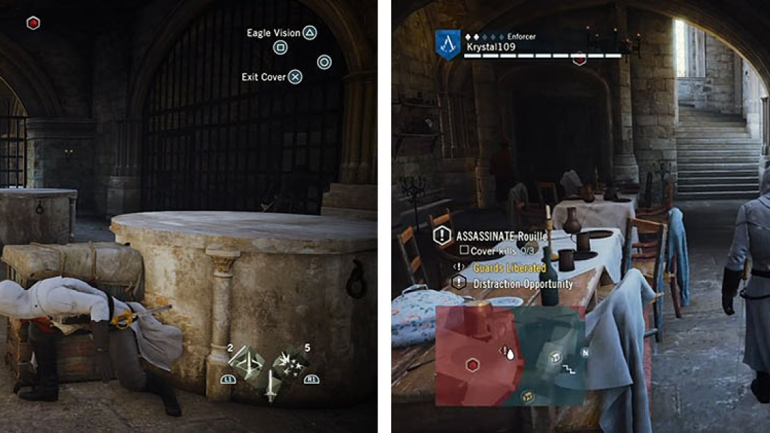 Quietly take care of the guards by the cells and in the dining room.