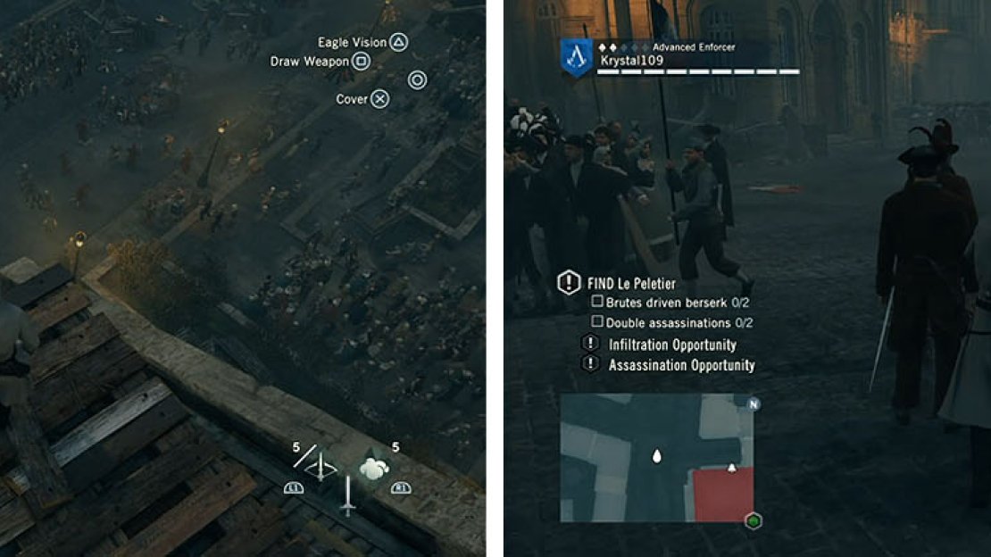 If the guards are fighting the rebels you’ll need to wait for them to finish and walk away before you double assassinate them.