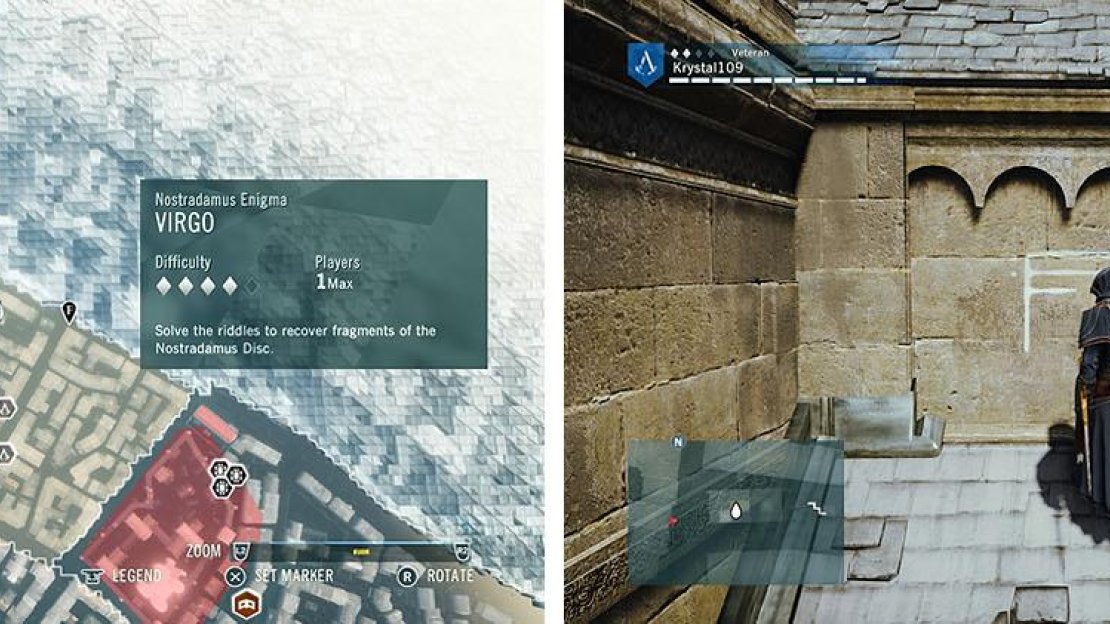 The starting position is in the northeast section of the Cour des Miracles.