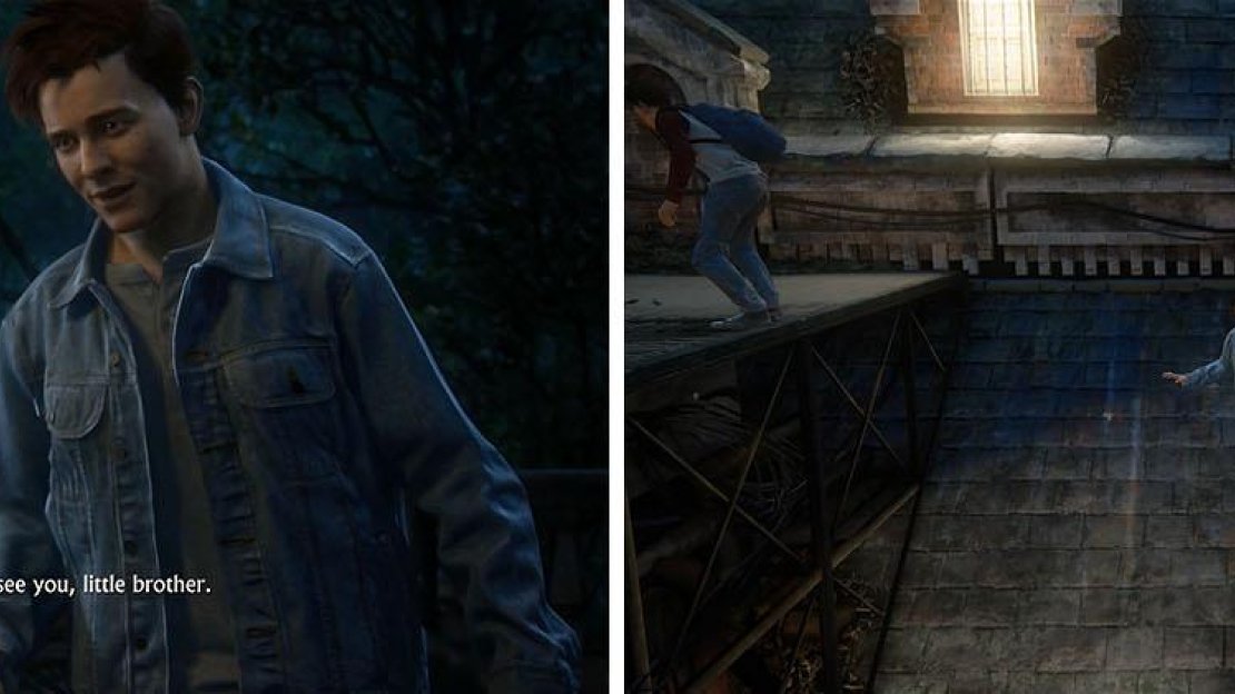Meet up with Sam and then follow him across the rooftops and chimney.