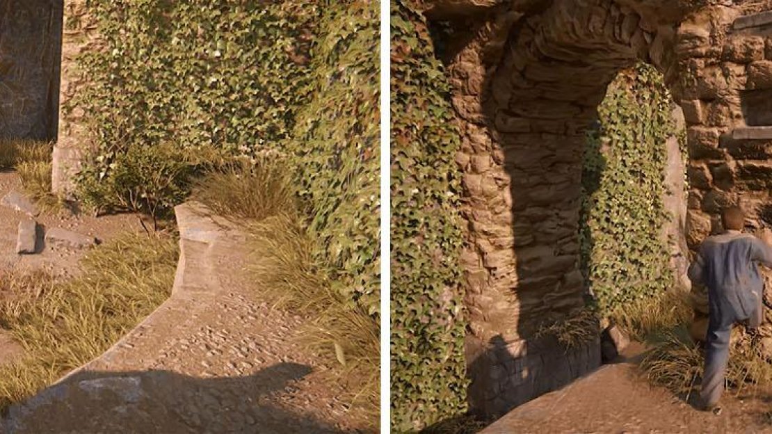Make sure to get the optional conversation before climbing up the arch.