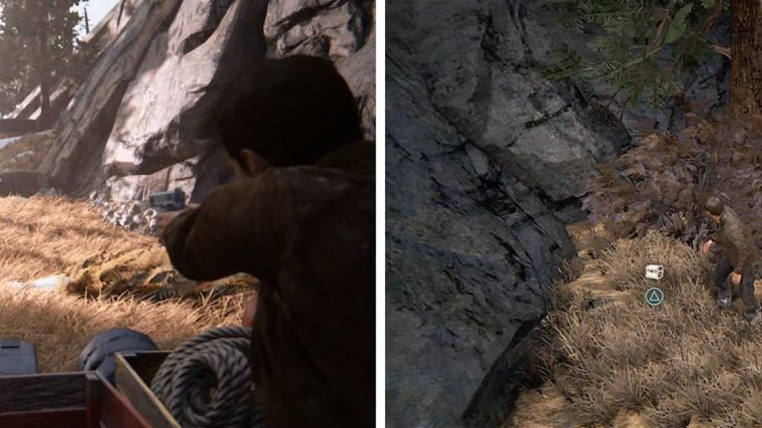 There are a few enemies near the Shoreline equipment (left) and once your reach the monks living quarters make sure to grab the treasure (right).