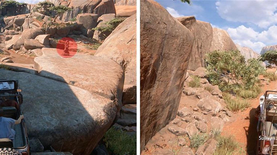 These two cairns are pretty hard to miss, given they are directly on the path.