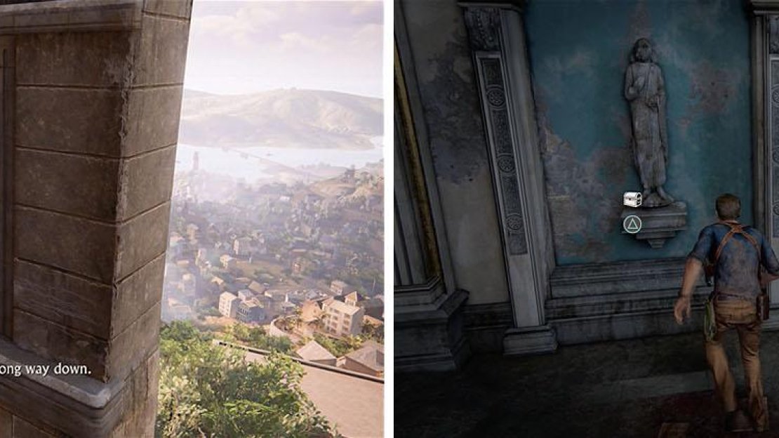 Enter the clock tower and make sure to pick up the 50th treasure.
