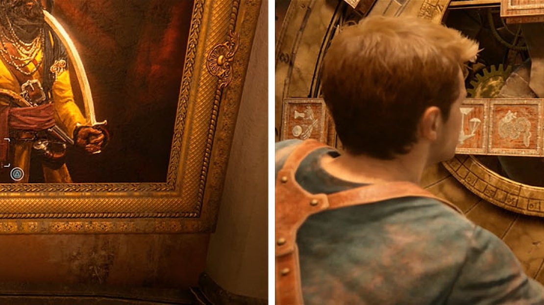 Locate the four star patterns on each painting to solve the sigil puzzle.