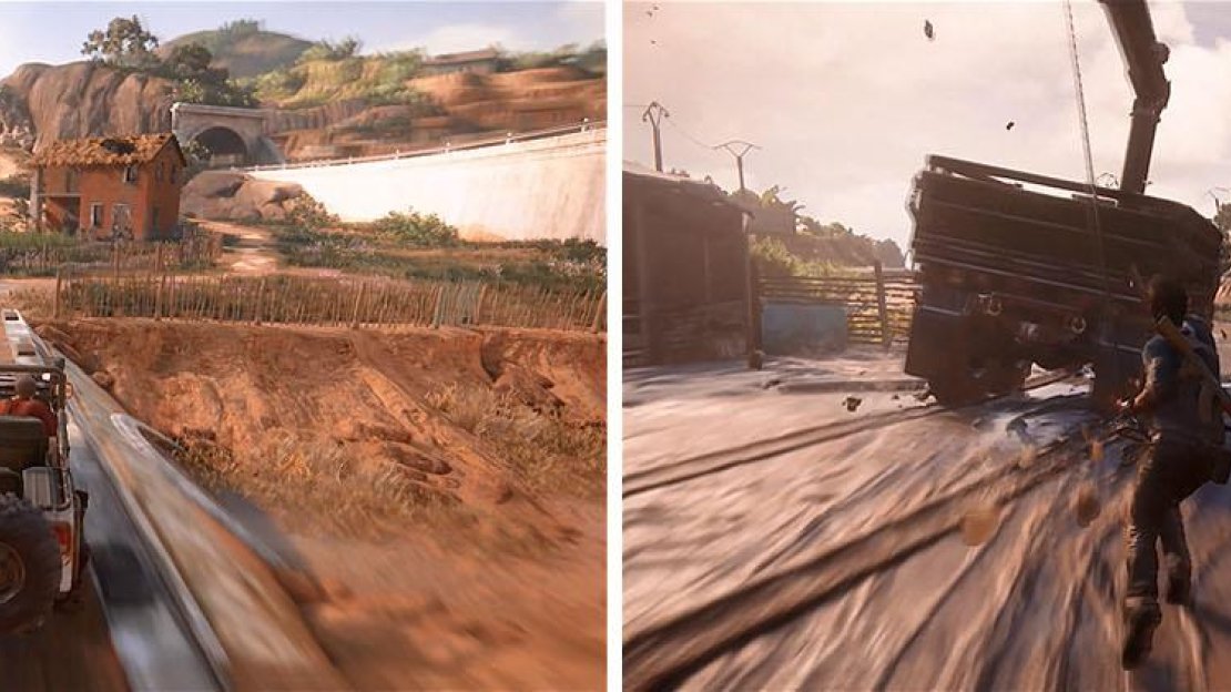 Follow Sam in the Jeep until you’re forced to grapple the truck’s crane.