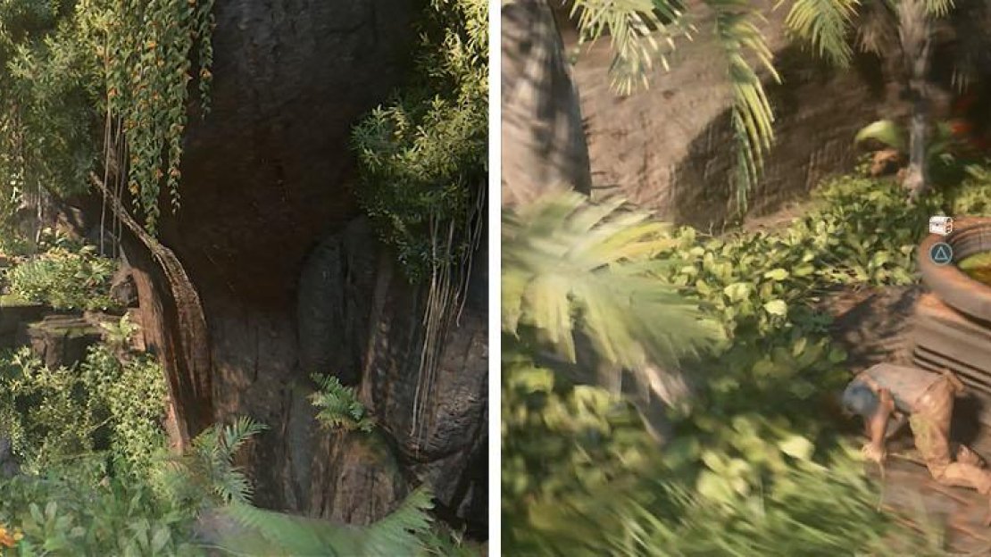 The Strange Relic is across a wide ravine and requires a leap of faith.