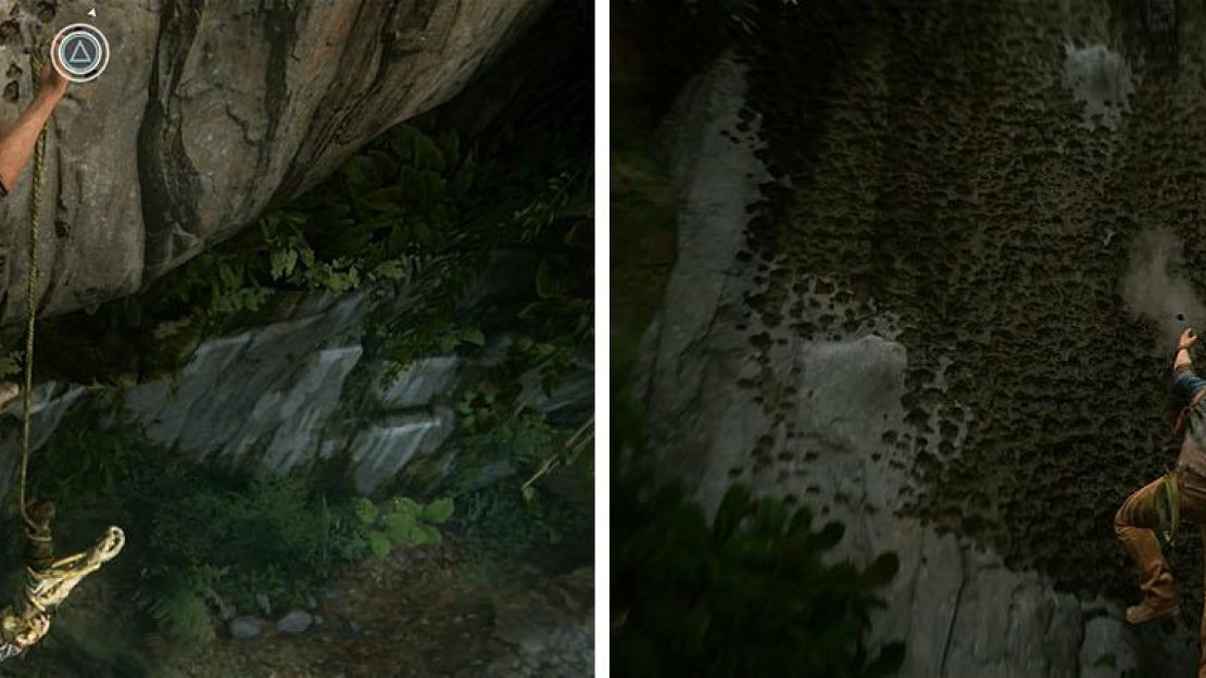 Collect the piton from the corpse to climb the porous walls that he can’t otherwise.