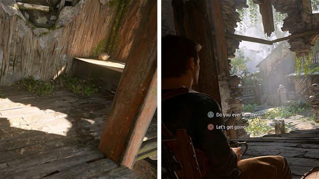 Take a breather in the tavern and enjoy the conversation with Sam.