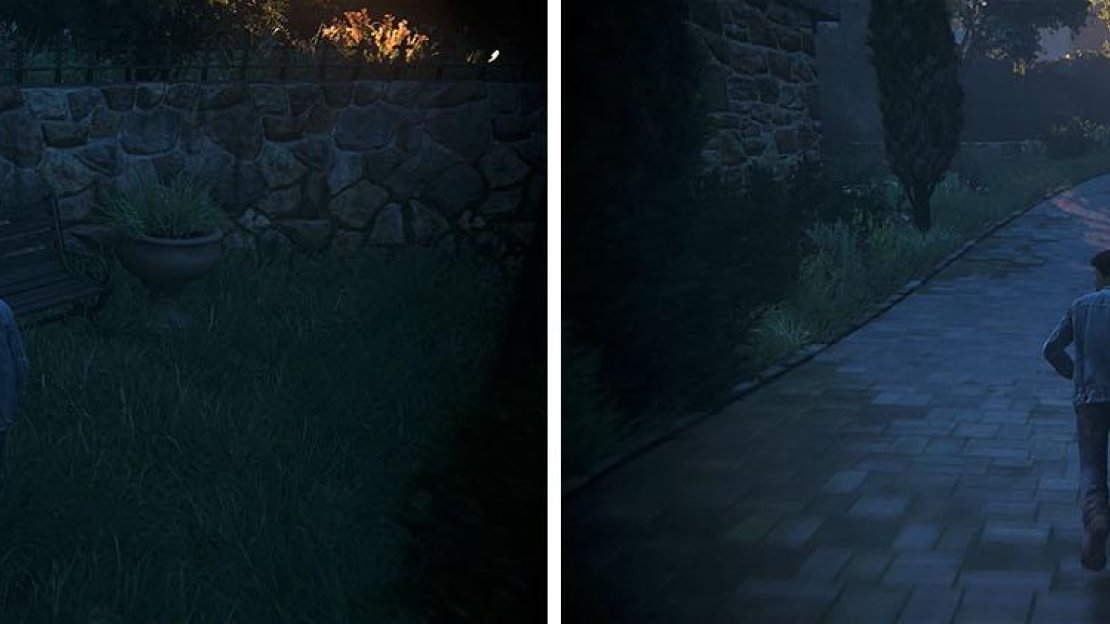 Collect the treasure near the fountain and then head to the back of the mansion.