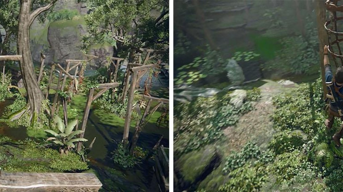 Make your way across the beams to reach the treasure inside one of the cages.