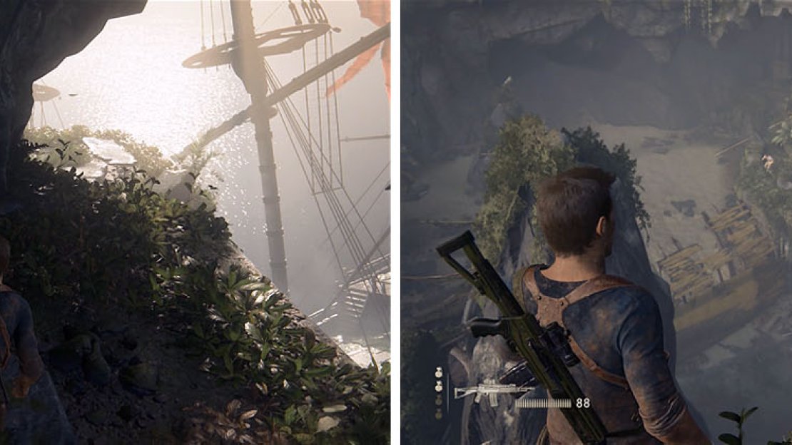 Make sure to get the treasure and then continue until you spot Sam.