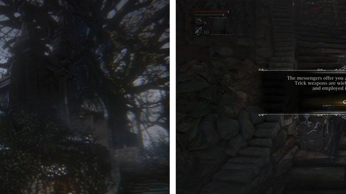 After arriving in the Hunter’s Dream make sure to pick up your starter weapons.