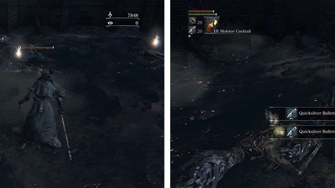 Don’t be fooled by the enemies pretending to be dead near the Quicksilver Bullets.