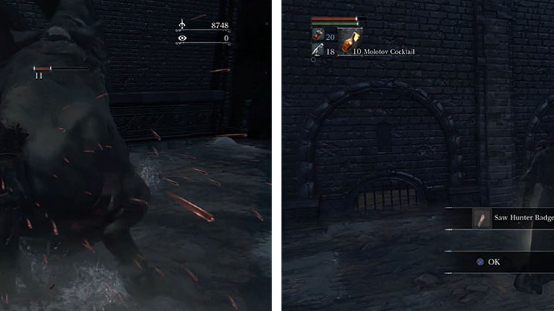 Defeat the Boar with a visceral attack and pick up the Badge, unlocking items at the shops.