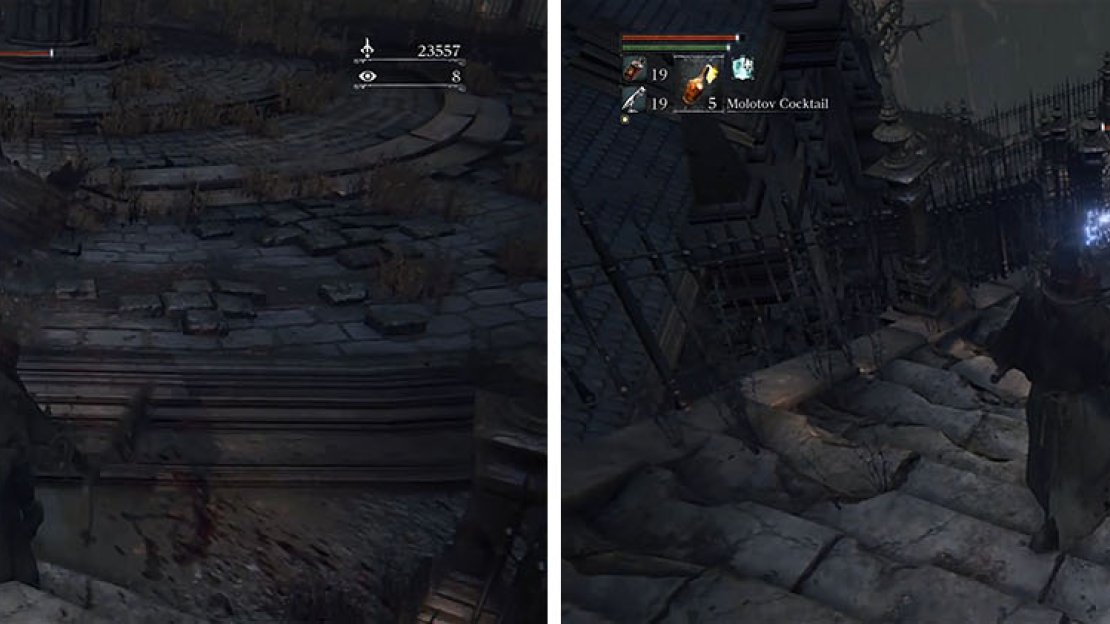 The Hunter NPC is slow and you can easily break his guard with a charge attack.