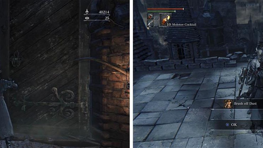Head through the large double doors to Old Yharnam and speak with Retired Hunter Djura.