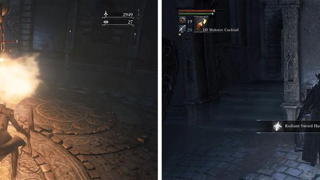 Defeat the flamethrowers at the top of the tower for the Radiant Sword Hunter Badge.