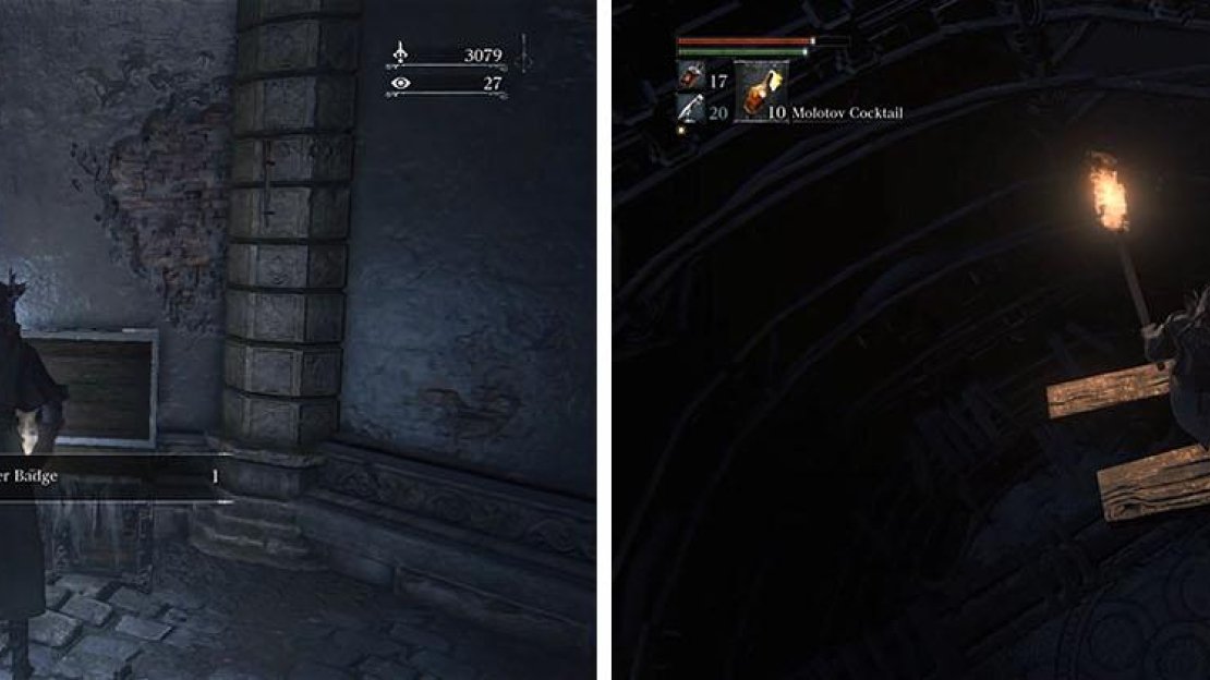 After grabbing the Madman’s Knowledge aim for the platform directly below you.