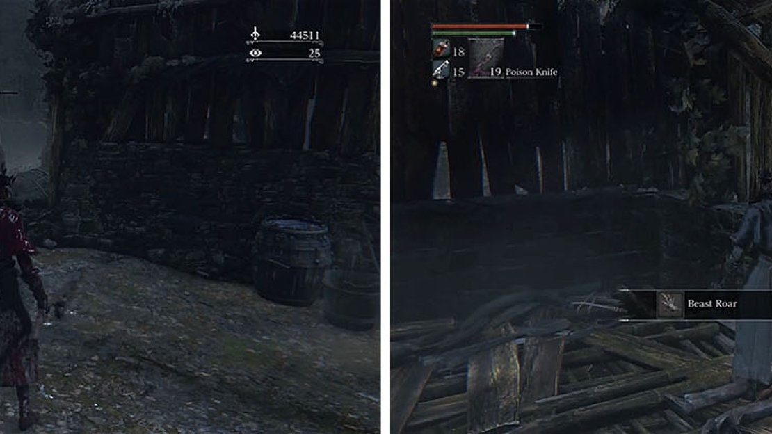 Defeat the Kidnapper behind the building and then enter it for the Beast Roar arcane item.