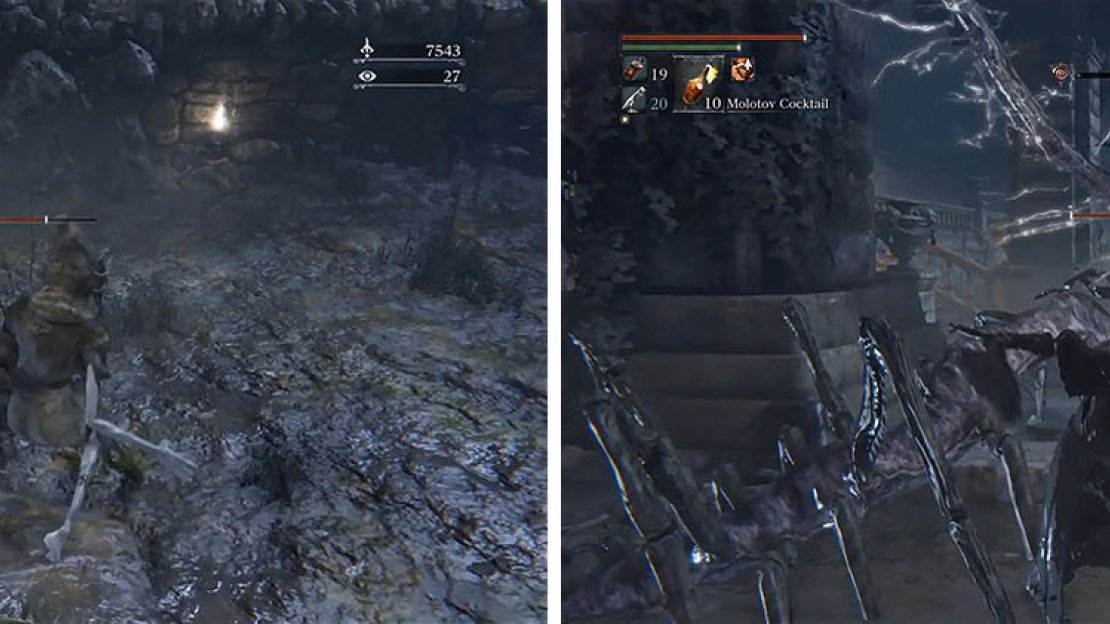 Sneak up behind the Brainsucker to get the rune and then deal with the Fluorescent Flower.