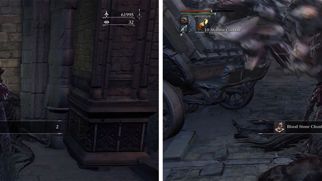 Get the Chunks under the stairs and then watch out for the Cramped Casket that jumps.