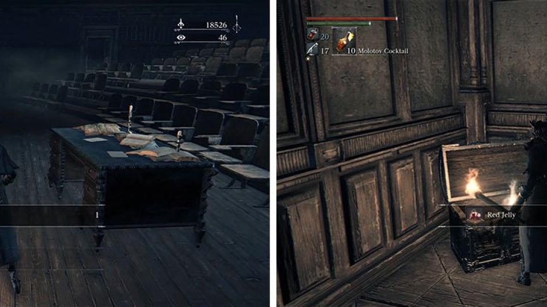 Pick up the Theatre Key and the Red Jelly, which you’ll use in the Chalice Dungeons.