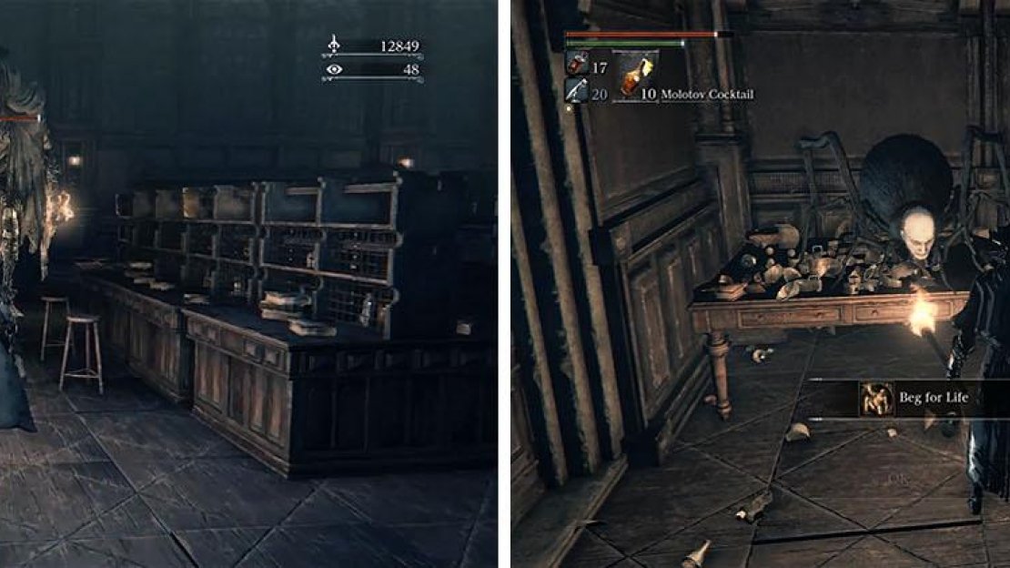 Defeat the Church Giant to climb down the ladder and speak with Patches the Spider.