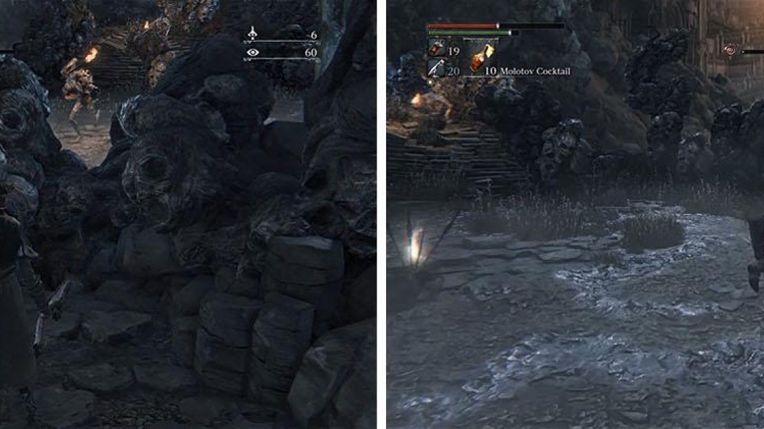 Use cover to avoid the Frenzy build-up from the glowing tower in the background.