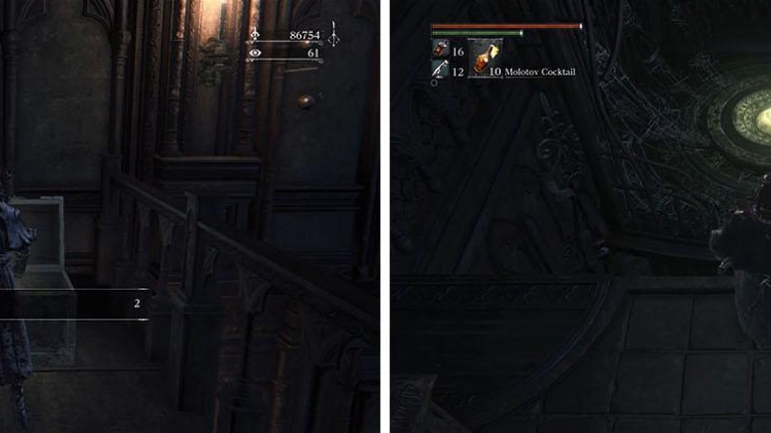 Check the balcony for a chest and then head downstairs to activate the shortcut.