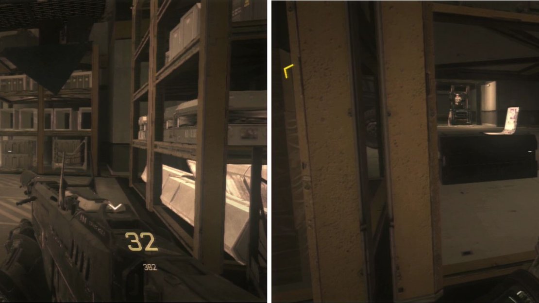 This Intel is really tricky. Go underneath the shelves that are in the opposite direction of the way Cormack went to find it.